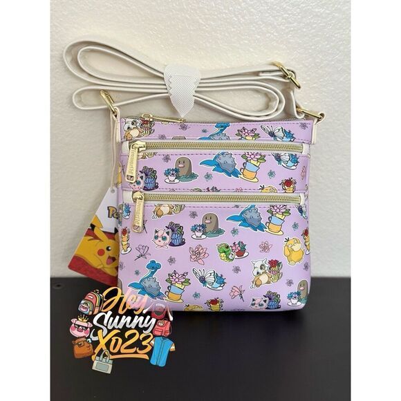 Loungefly Pokemon Floral Allover Print Crossbody Bag - Picture 1 of 3